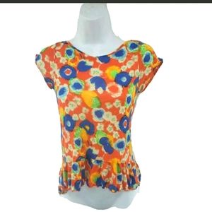 Weston wear small anthropologie Floral Orange crop